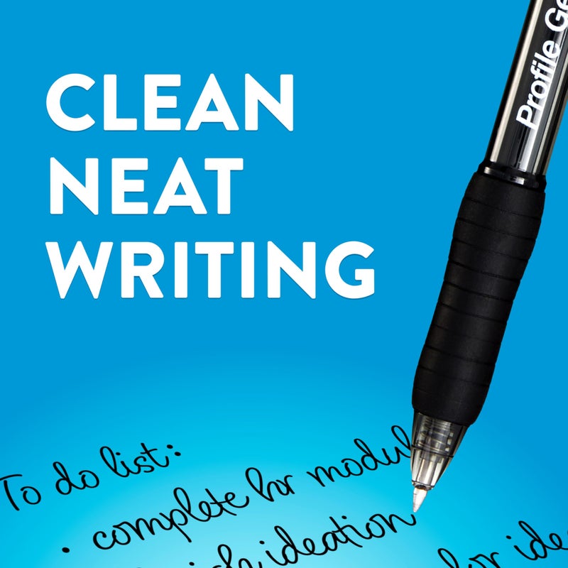 Paper Mate قلم جيل بيبر ميت، قلم قابل للسحب، 0.7 مم، أزرق، 4 قطع - Image 5